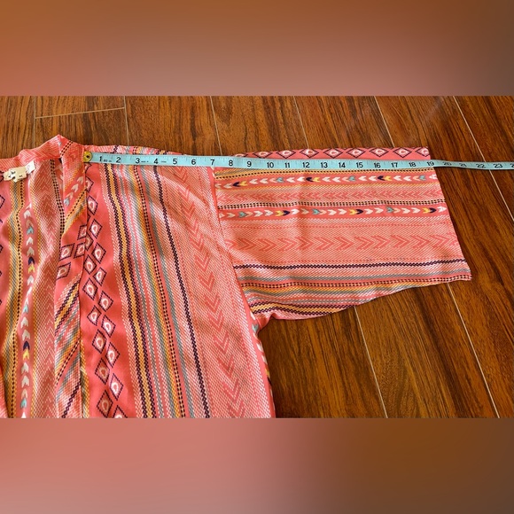 L8Ter Geometric Print Cardigan - Swim Suit Cover Up - Size: Medium - Picture 4 of 6